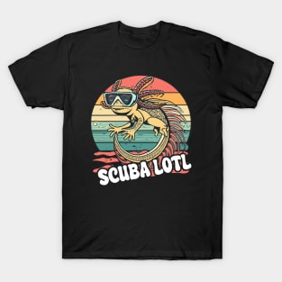 Scuba Lotl - For Axolotl Scuba Diving Water Monster T-Shirt